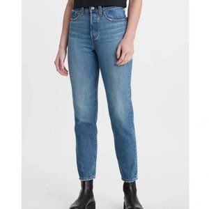 Levi's Premium Wedgie Fit Button Fly High Waisted Slim Ankle Jeans Size 25